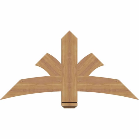 Ekena Millwork Davenport Timber Gable Bracket, Western Red Cedar, 48"W x 24"H x 3 1/2"D x 5 1/2"F, 12/12 Pitch GBW048X24X0406DAV00SWR